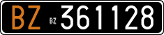 License plate of Italy, Cars (1927 year series)