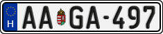 license plates of Hungary, Regular plates (2022)