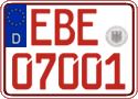 German license plate, Red license plates