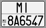 License plate of Italy, Cars (1927 year series)
