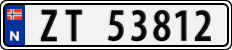 License plate of Norway, Cars
