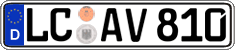 German license plate, Regular plates