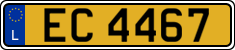 License plate of Luxembourg, 2003 year system
