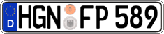 German license plate, Regular plates