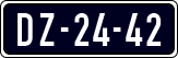License plate of the Netherlands, Imported oldtimers (cars)