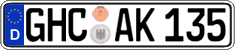 German license plate, Regular plates