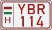 license plates of Hungary, Slow vehicles (red) (1990)