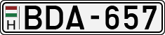 license plates of Hungary, Cars (1990)