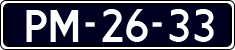 License plate of the Netherlands, Imported oldtimers (cars)