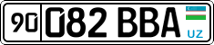 License plate of Uzbekistan, Organizations