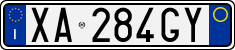 License plate of Italy, Cars (1994 year series)