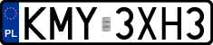 License plates of Poland, Regular car plates