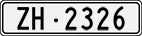 License plate of Switzerland, Cars