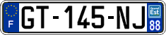 French license plate, SIV (ordinary)