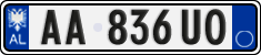 License plate of Albania, Cars (2011)