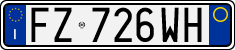 License plate of Italy, Cars (1994 year series)