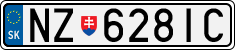 License plate of Slovakia, Cars