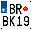 License plate of Montenegro, Motorcycles
