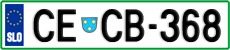 License plate of Slovenia, Cars