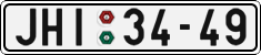 License plate of the Czech Republic, Cars (1960)