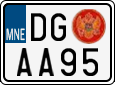 License plate of Montenegro, Scooters