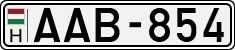 license plates of Hungary, Cars (1990)