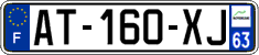 French license plate, SIV (ordinary)