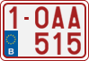License plate of Belgium, Regular plates (2010)