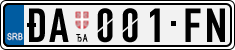 License plate of Serbia, Cars