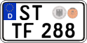 German license plate, Regular plates