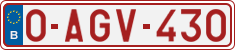 License plate of Belgium, Regular plates (2010)