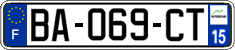 French license plate, SIV (ordinary)