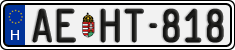 license plates of Hungary, Regular plates (2022)