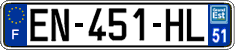 French license plate, SIV (ordinary)