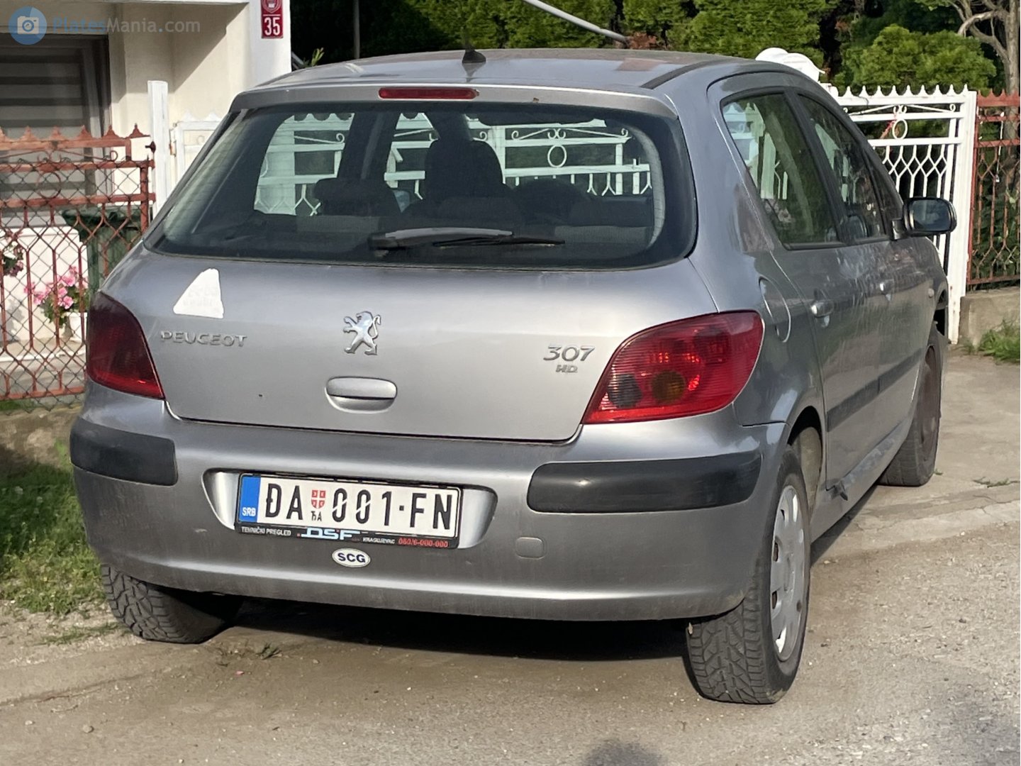 ĐA 001-FN, Peugeot 307 1st gen 5-door Hatch (T5/T6), 2001–2008 (–2011 for LATAM- and –2014 for CN-market)