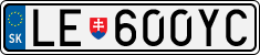 License plate of Slovakia, Cars