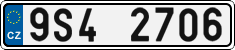 License plate of the Czech Republic, Cars (2001)