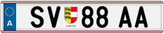 License plate of Austria, Regular plates