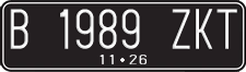 License plate of Indonesia, Regular plates