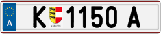 License plate of Austria, Regular plates