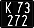 License plate of Austria, 1947 year system