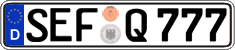 German license plate, Regular plates