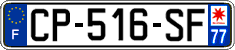 French license plate, SIV (ordinary)