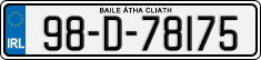 License plate of Ireland, Regular plates