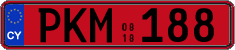 License plate of Cyprus, Rental cars