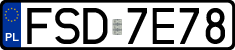 License plates of Poland, Regular car plates