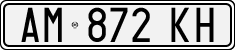 License plate of Italy, Cars (1994 year series)