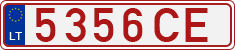 License plate of Lithuania, Transit plates