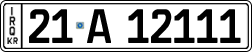 License plate of Iraq, 2022 year system