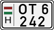 license plates of Hungary, Oldtimers (1990)